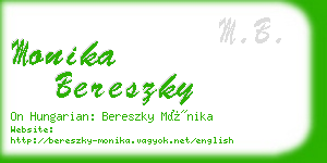 monika bereszky business card